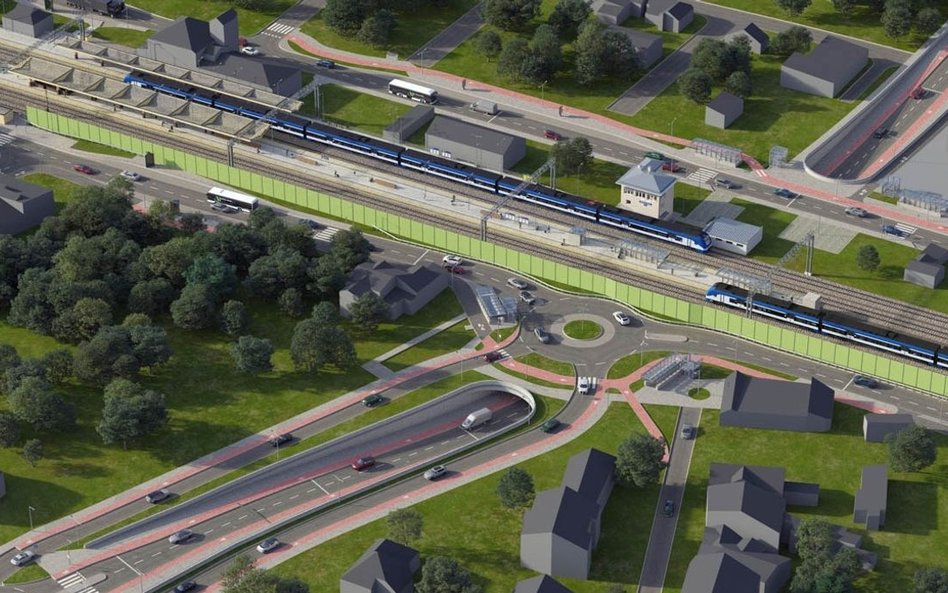 Tak zgodnie z wizualiacją będzie wyglądała okolica stacji PKP Falenica po zmianach. Na początek zost