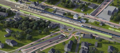 Tak zgodnie z wizualiacją będzie wyglądała okolica stacji PKP Falenica po zmianach. Na początek zost