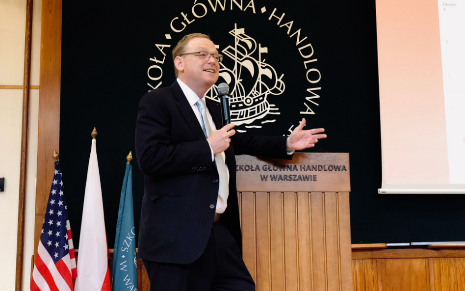 Kevin Hassett w warszawskiej Szkole Głównej Handlowej