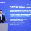 Premier Mateusz Morawiecki podczas konferencji prasowej