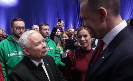 Prezes PiS Jarosław Kaczyński i prezydent RP Karol Nawrocki