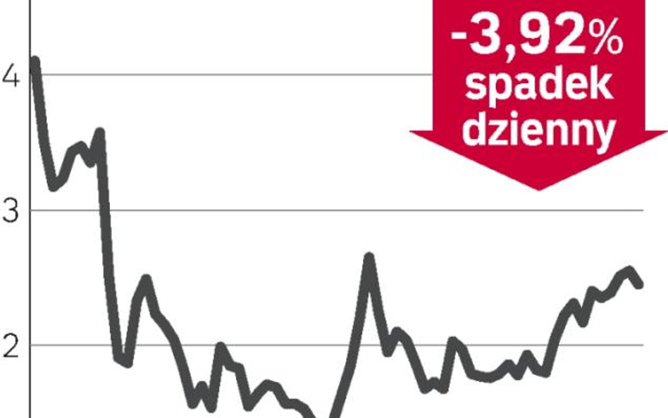 Złe wyniki odbiły się na kursie