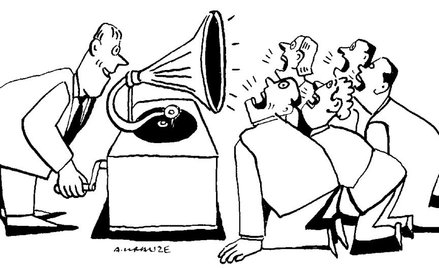 Komentarz rysunkowy. Gramofon