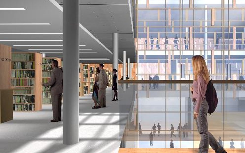 Tak będzie wyglądało wnętrze Centrum Informacji Naukowej i Biblioteki Akademickiej