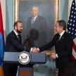 Szef MSZ Armenii Ararat Mirzojan i Antony Blinken, sekretarz stanu USA