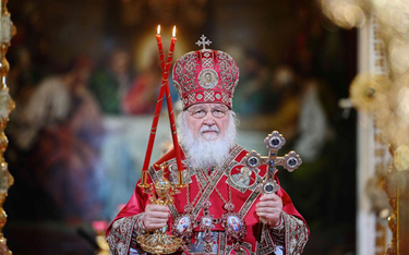 Patriarcha Cyryl w trakcie nabożeństwa paschalnego w pustej Świątyni Chrystusa Zbawiciela