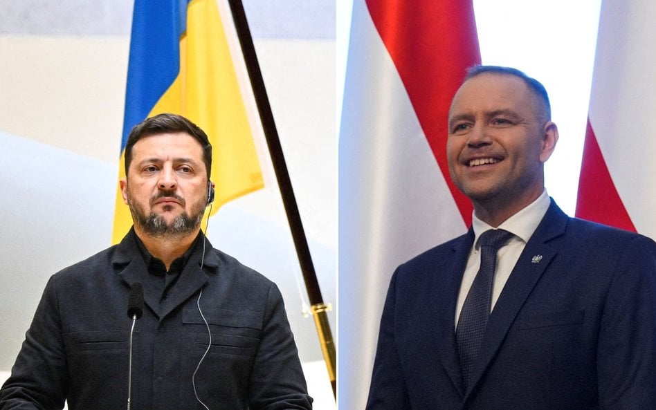 Wołodymyr Zełenski i Karol Nawrocki