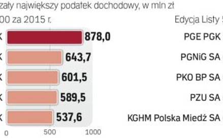 Największymi płatnikami CIT pozostają spółki z udziałem Skarbu Państwa.