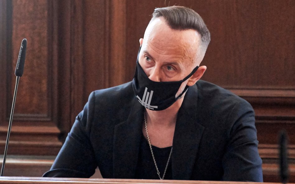 Muzyk Adam Darski ps. "Nergal" w Sądzie Okręgowym w Gdańsku