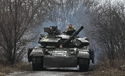 Ukraiński czołg w Donbasie
