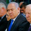 Od prawej: prezydent Reuwen Riwlin, premier Beniamin Netanjahu i lider Niebiesko-Białych Benny Ganc