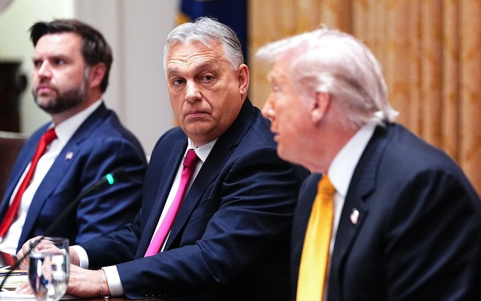 Premier Węgier Viktor Orbán podczas spotkania z prezydentem USA Donaldem Trumpem w Białym Domu