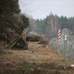 Opuszczony obóz migrantów przy granicy Białorusi z Polską, fotografia z czwartku
