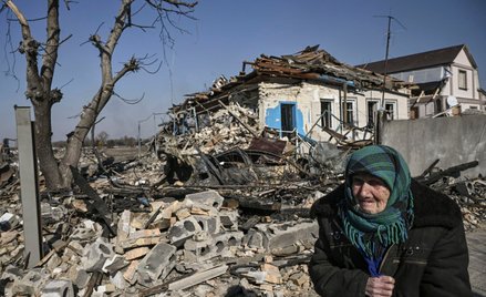 Wieś Krasyliwka na wschód od Kijowa