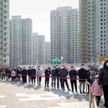 Queue to COVID testing point in Tianjin