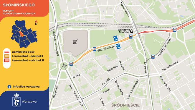 Remont torów na ul. Słonimskiego