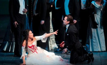 Anna Netrebko i Mariusz Kwiecień w „Łucji z Lammermooru” wystawionej w Metropolitan Opera
