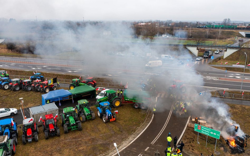 Protest rolników w Medyce