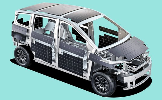 Karoseria Siona niemal w całości pokryta była panelami słonecznymi