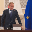 Premier Donald Tusk przed posiedzeniem rządu w KPRM w Warszawie, 19 czerwca.