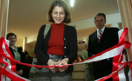 Julia Pitera otwiera jedną ze studenckich poradni prawnych, maj 2005 r.