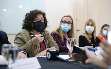 Carla Vizzotti, minister zdrowia Argentyny, na konferencji poświęconej epidemii w San Miguel de Tucu