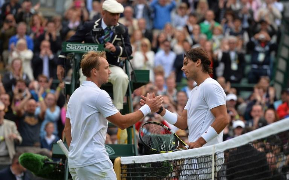 Belg Steve Darcis i Hiszpan Rafael Nadal