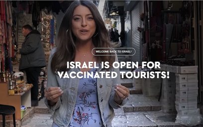 Stronę israelsafe.com otwiera dynamiczny film z zaproszeniem do Izraela