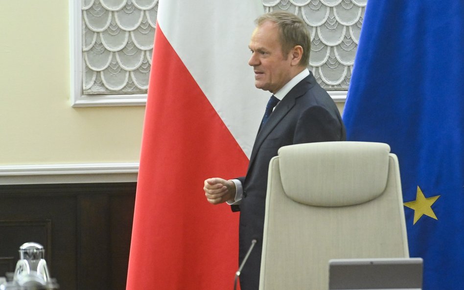 Warszawa, 03.12.2024. Premier Donald Tusk podczas posiedzenia rządu w KPRM