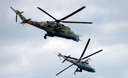 Białoruskie śmigłowce Mi-24 (zdjęcie ilustracyjne).
