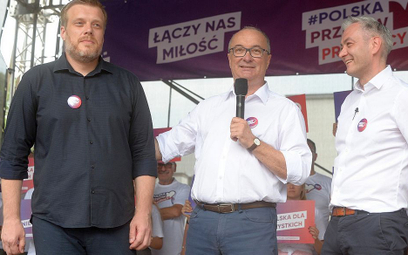 Adrian Zandberg (Razem), Włodzimierz Czarzasty (SLD) i Robert Biedroń (Wiosna) stworzą na wybory blo