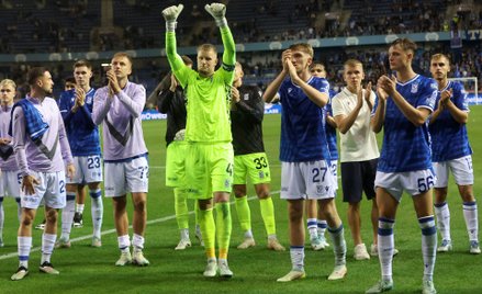Zawodnicy Lecha Poznań po wygranym meczu z KRC Genk