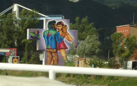 Jeden z portowych murali