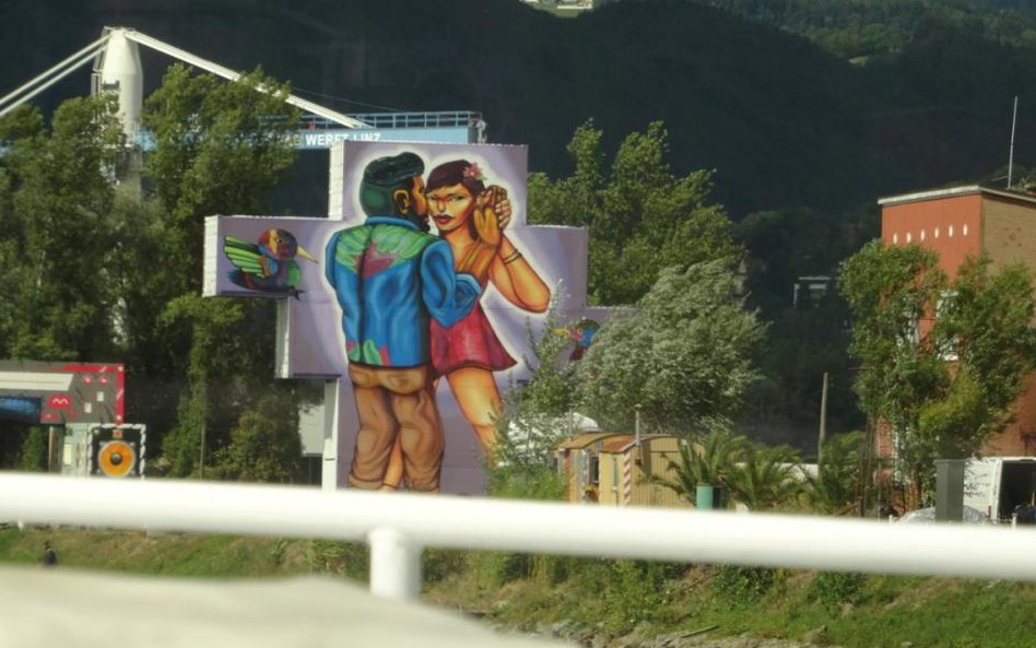 Jeden z portowych murali