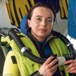 Agnieszka Bernaciak, płetwonurek z Bałtyckiego Przedsiębiorstwa Nurkowego Explorer