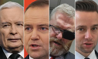 Jarosław Kaczyński, Karol Nawrocki, Grzegorz Braun, Krzysztof Bosak, Sławomir Mentzen