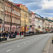 Długa jadłodajnia dla turystów