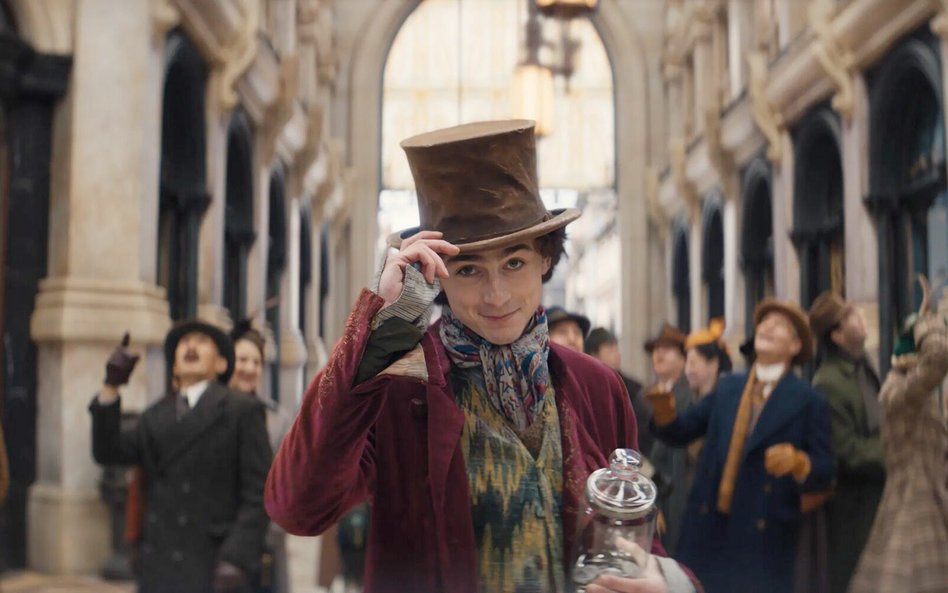 Timothée Chalamet jako Willy Wonka