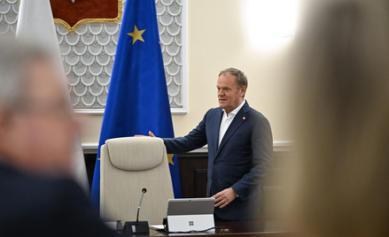 Premier Donald Tusk podczas posiedzenia rządu
