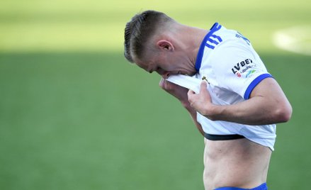 Stal Mielec potrzebuje punktu, żeby zapewnić sobie utrzymanie. Na zdjęciu Łukasz Zjawiński
