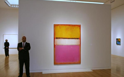Obraz Marka Rothko "White Center (Yellow, Pink and Lavender on Rose)" z kolekcji Rockefellerów