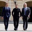 Kanclerz Niemiec Friedrich Merz, prezydent Francji Emmanuel Macron, premier Wielkiej Brytanii Keir S
