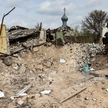 Destrucción en Jaćkiwka (un lugar cerca de Donetsk, de importancia estratégica 