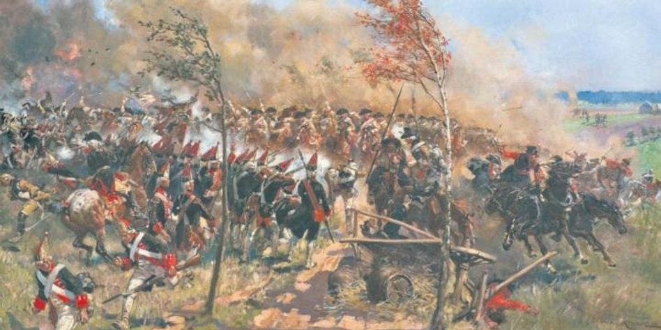 Wyjątkowy obraz Wojciecha Kossaka „Bitwa pod Zorndorf”.