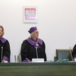 Pierwszy prezes SN Małgorzata Manowska (C), prezes SN Joanna Misztal-Konecka (L) oraz sędzia SN Ewa 