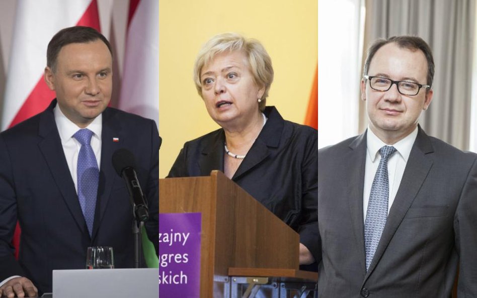 Andrzej Duda, Małgorzata Gersdorf, Adam Bodnar