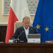 Premier Donald Tusk podczas posiedzenia rządu w siedzibie KPRM w Warszawie