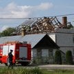 Uszkodzony dom w Wyrykach