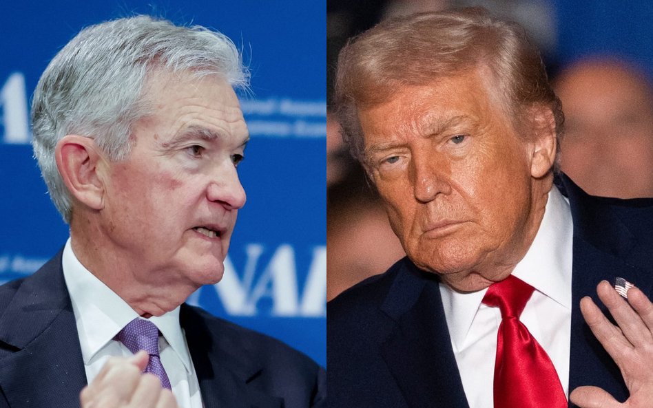 Prezes Fedu Jerome Powell (z lewej) od dawna był już celem werbalnych ataków prezydenta USA Donalda 
