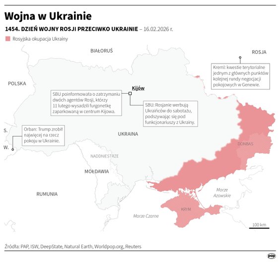 Tak wyglądała sytuacja na Ukrainie w 1454 dniu wojny